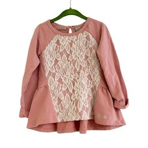CALVIN KLEIN Girls Long Sleeve Lace Embellished Sweatshirt